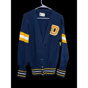 Rare Bristol Cheer Leaders 50s 60s Lettermans Wool Sweater Jacket Sz 36 USA C10